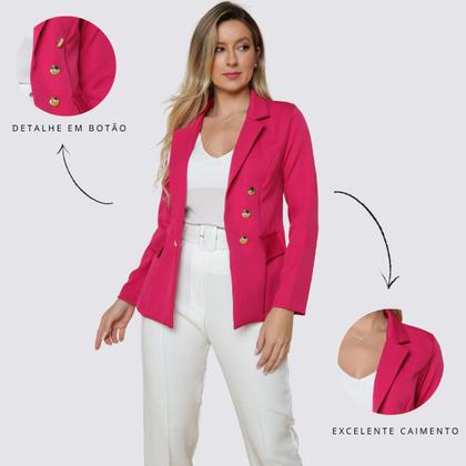 Imagem de Blazer Feminino Alfaiataria Com Botões