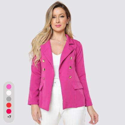 Imagem de Blazer Feminino Alfaiataria Com Botões