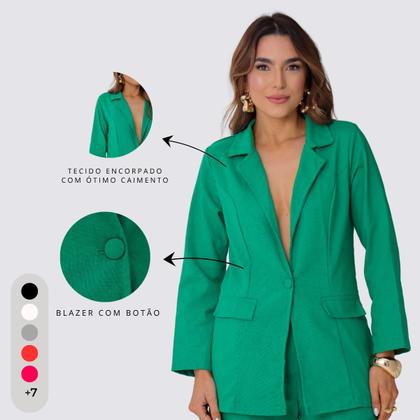 Imagem de Blazer Feminino Alfaiataria em Linho