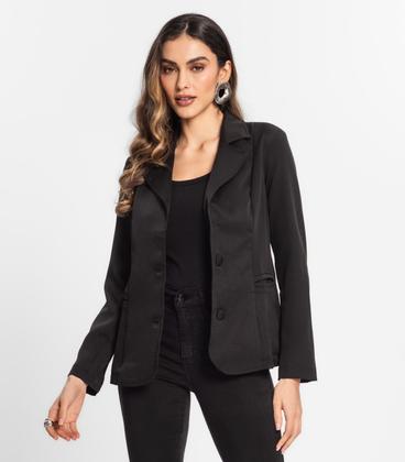 Imagem de Blazer Feminino De Microfibra Misso Preto