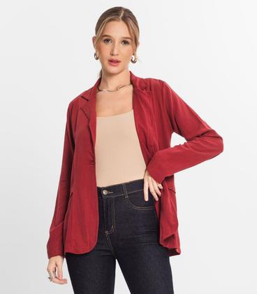 Imagem de Blazer Feminino Em Linho Strong Endless Vermelho