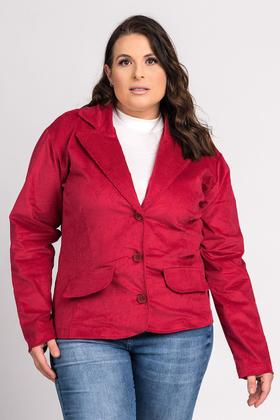 Imagem de Blazer Feminino em Veludo Cotelê com Elastano Fechamento com Botão