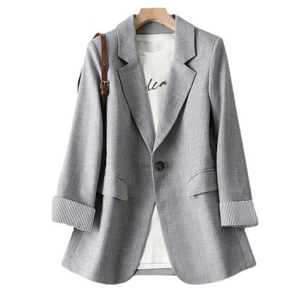 Imagem de Blazer Feminino Manga Longa - Estilo Coreano para Escritório e Casual