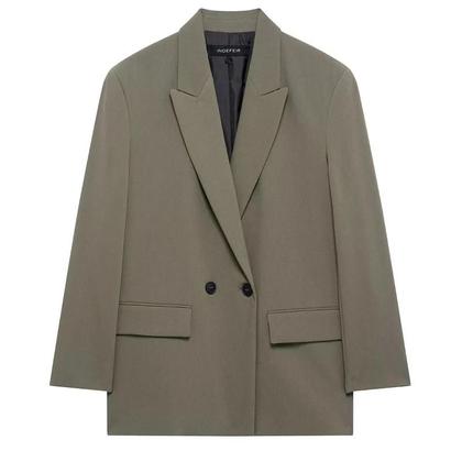 Imagem de Blazer Feminino Oversized Preto e Cinza - Manga Comprida - Ideal para Escritório