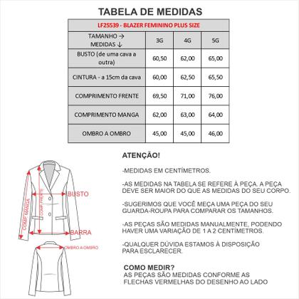 Imagem de Blazer feminino plus size alongado
