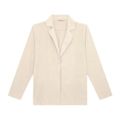 Imagem de Blazer Feminino Rovitex Endless de Linho Strong Bege