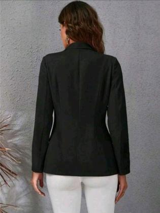 Imagem de Blazer Feminino Social Terninho Alfaiataria com Botões