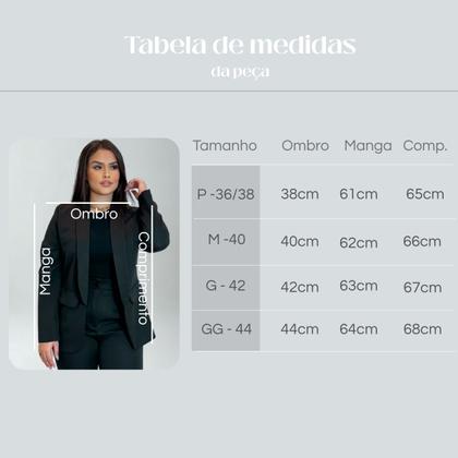 Imagem de Blazer Feminino Social Zra Casaco Terninho Alfaiataria Slim Blogueira Balada Escritório Festa