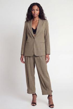 Imagem de Blazer Feminino Sommer Xadrez Bege 583100247 -