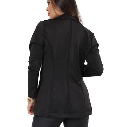 Imagem de Blazer Longo Feminino Acinturado Slim Varias Cores Bengaline