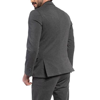 Imagem de Blazer Masculino Docthos Slim Cinza Mescla Escuro - 609226