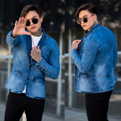 Imagem de Blazer Masculino Esporte Fino Slim Fit com Elastano