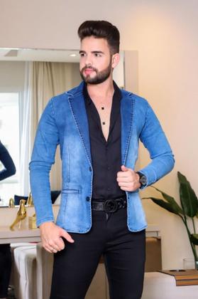 Imagem de Blazer Masculino Esporte Fino Slim Fit com Elastano