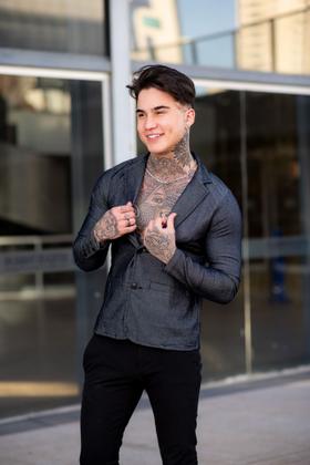 Imagem de blazer masculino fit