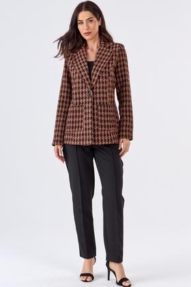 Imagem de Blazer PKS Alfaiataria Tweed Preto e Marrom