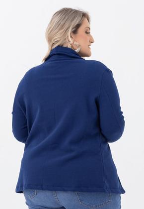 Imagem de Blazer plus size peluciado jaqueta teddy casaco aberto casual inverno 12723a