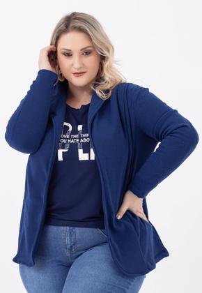Imagem de Blazer plus size peluciado jaqueta teddy casaco aberto casual inverno 12723a