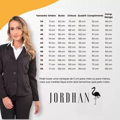 Imagem de Blazer Slim Feminino Two Way Preto Jordhan