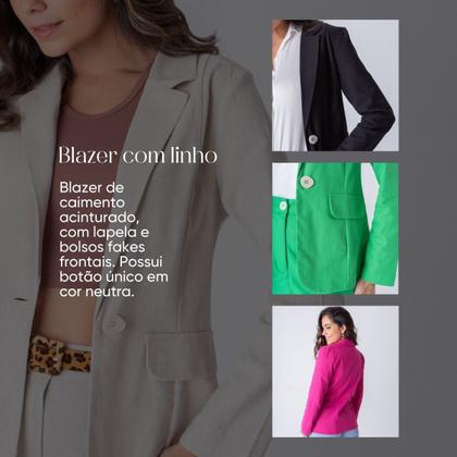 Imagem de Blazer susie com linho feminino