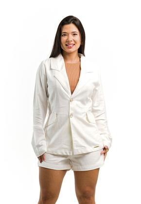 Imagem de Blazer Terno Alfaiataria em Tecido Premium Elegante Off White
