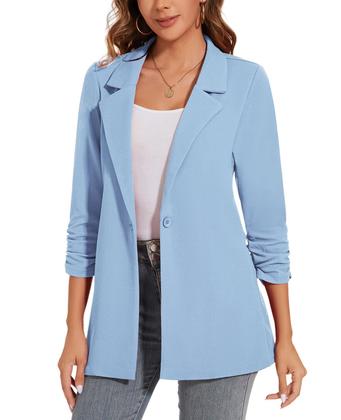 Imagem de Blazer Unifizz feminino Open Front Work Office, manga 3/4, 2GG