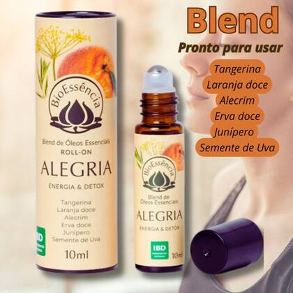 Imagem de Blend Alegria óleos essenciais Rollon Bioessência 10ml