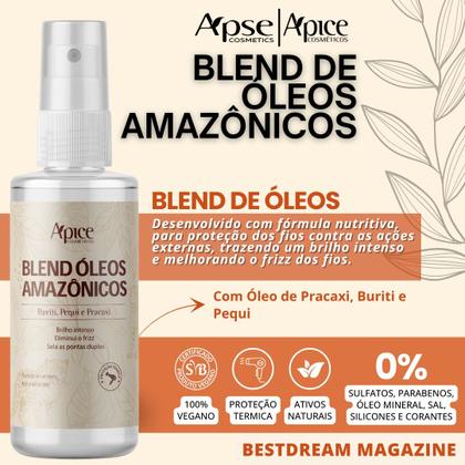 Imagem de Blend De Oleos Amazonicos Apice Tratamento Brilho E Saúde Finalização Capilar Vegano Vegetal Apse 60ml