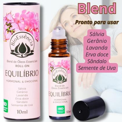 Imagem de Blend Equilíbrio óleos essenciais Bioessência Rollon 10ml