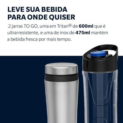 Imagem de Blender Power Inox Oster Com 2 Jarras To Go 110V