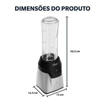 Imagem de Blender Power Inox Oster com 2 Jarras To Go