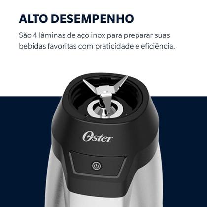 Imagem de Blender Power Inox Oster com 2 Jarras To Go