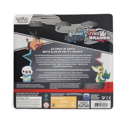 Imagem de Blister Quádruplo Pokémon Fogo Branco E Raio Preto Snivy