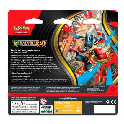 Imagem de Blister Quadruplo Pokémon Mega Evolução Golduck 25 Cartas 10051 35659 - Copag