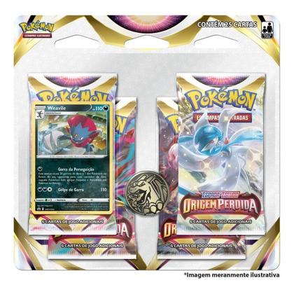 Imagem de Blister Quadruplo Pokemon Weavile Origem Perdida 25 Cartas