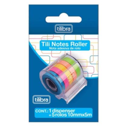 Imagem de Bloco Adesivo Tili Notes Roller 5 Cores c/ Dispenser Tilibra