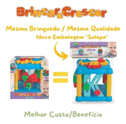 Imagem de Bloco Baby Cubo De Atividades Colorido Brinquedo Educativo