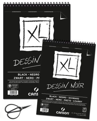 Imagem de Bloco (caderno) Canson 150 gms Dessin Noir XL A4 40 Folhas