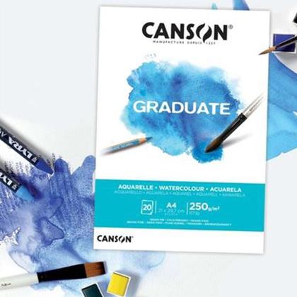 Imagem de Bloco Canson Graduate Aquarela A3 250grs 20 Folhas