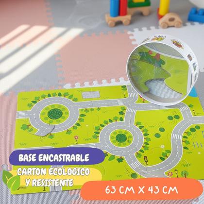 Imagem de Bloco Construção Em Madeira Balde 140 Peça Montessori Cidade