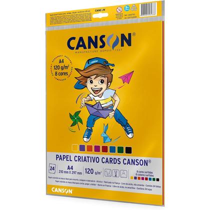 Imagem de Bloco Criativo Canson 8 Cores 120 g/m² A4 24 Fls