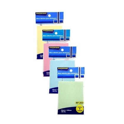 Bloco de Anotação Masterprint 76mmx102mm Imagem de Bloco de Anotação Masterprint 76mmx102mm