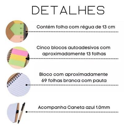 Imagem de Bloco De Anotações Ecológico Com Caneta E Autoadesivo