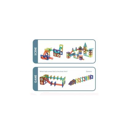 Imagem de Bloco de construção magnético com pista de bolas de 40 peças para crianças