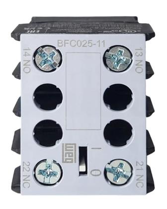 Imagem de Bloco de Contato Auxiliar Frontal 1NA+1NF BFC025-11 Weg