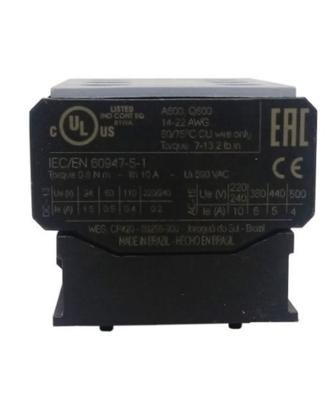 Imagem de Bloco de Contato Auxiliar Frontal 1NA+1NF BFC025-11 Weg