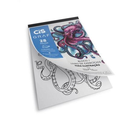 Imagem de Bloco de Exercícios para Ilustração Cis Graf A4 180g