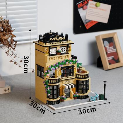 Imagem de Bloco de Montar Café Puzzle 1443 Peças de Encaixar Com Luzes LED Crianças Adulto Adolescentes Infantil Bloco de Construção Decoração Colecionador