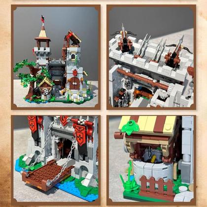 Imagem de Bloco de Montar Castelo do Cavaleiro do Espírito Santo Puzzle 2568 Peças de Encaixar Decoração Colecionador Infantil Adulto