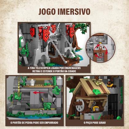 Imagem de Bloco de Montar Castelo do Cavaleiro do Espírito Santo Puzzle 2568 Peças de Encaixar Decoração Colecionador Infantil Adulto