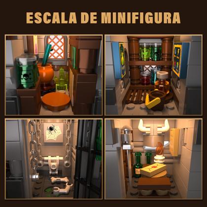 Imagem de Bloco de Montar Castelo do Cavaleiro do Espírito Santo Puzzle 2568 Peças de Encaixar Decoração Colecionador Infantil Adulto